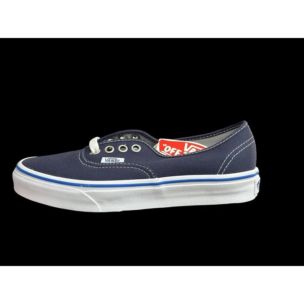 Vans Casual Athletic Shoes Blue And White Dress Blues Nautical Blue Womens 6 NEW